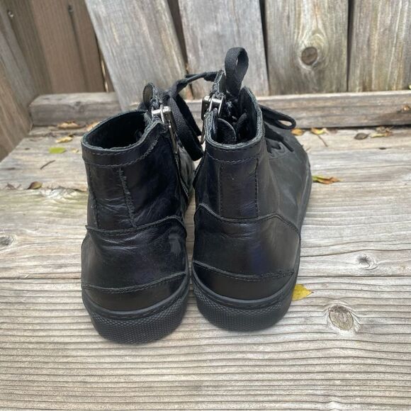Anine Bing High Top Leather Sneakers in Black size EU37 - Picture 6 of 15